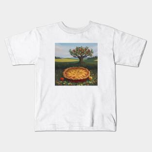 Apple Pie Cafe Coffee Art Picture Kawaii Beautiful Sweet Kids T-Shirt